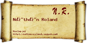 Náthán Roland névjegykártya