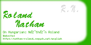 roland nathan business card